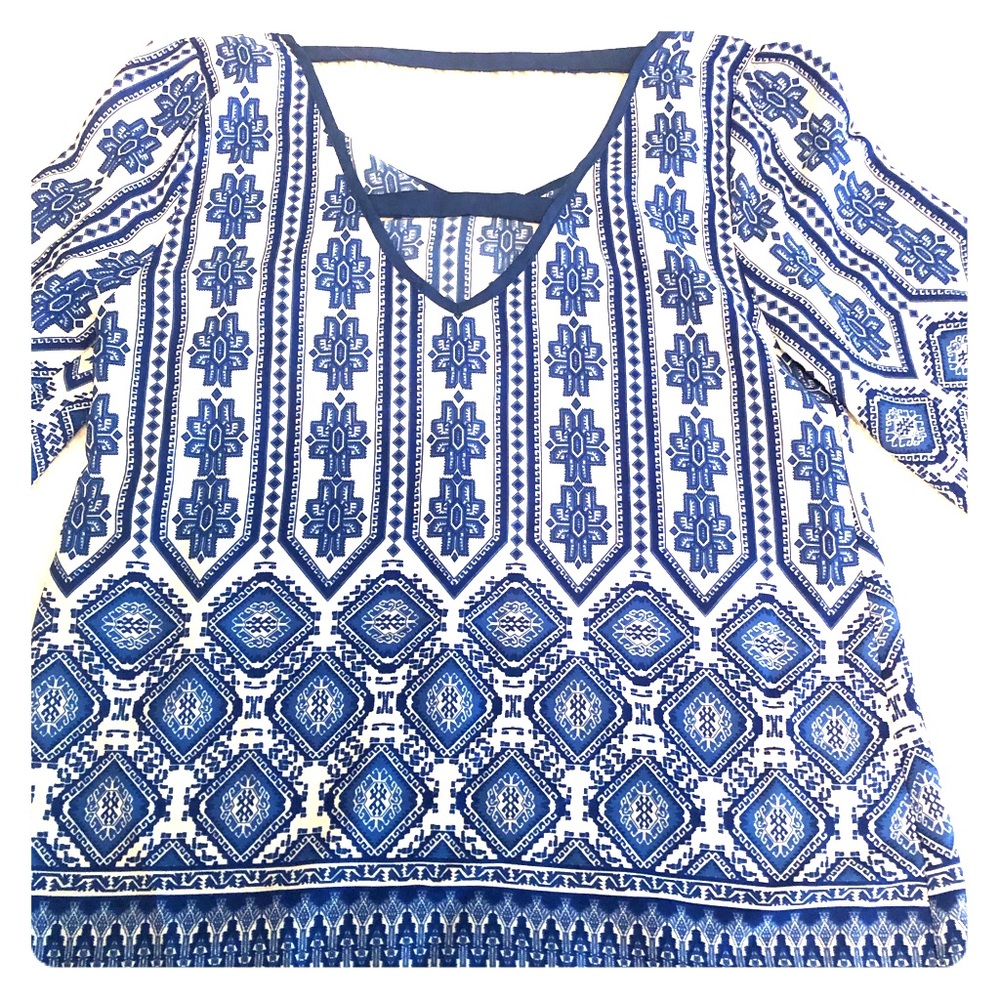 Boho open back shirt